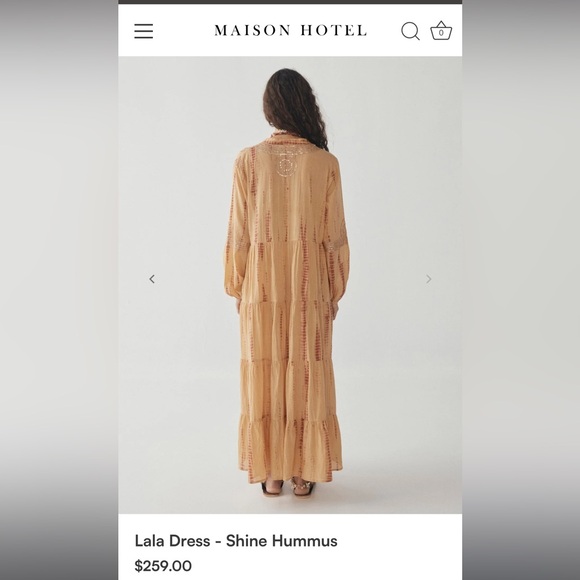 NWT Maison Hotel Lala Dress - Hummus - Picture 5 of 8